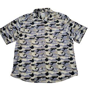 Dickies Camo Short Sleeve Button Front Shirt 3XL Work Chores Outdoors‎